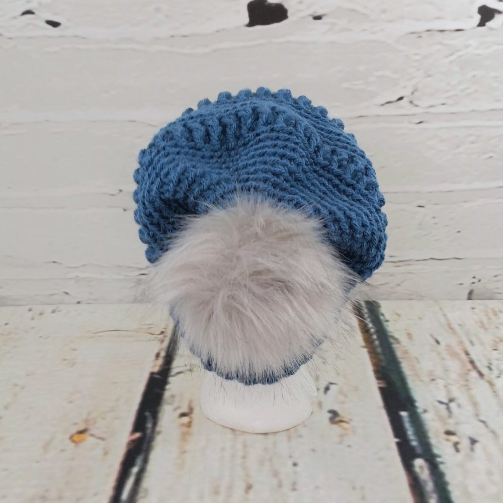 Duncan Street Designs Adelaide Hand Crocheted Slouchy Hat with Pom Pom - Picture 3 of 7